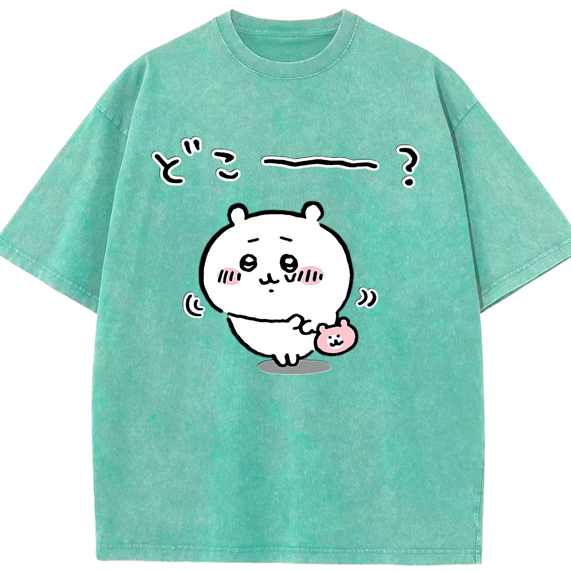 （画像用） ちいかわ ちいかわ Chii-kawa chiikawa 綿100% ヴィンテージ風 半袖Tシャツ（フロントプリント）